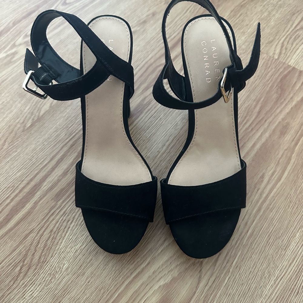 LC Lauren Conrad Black Women's Sandals